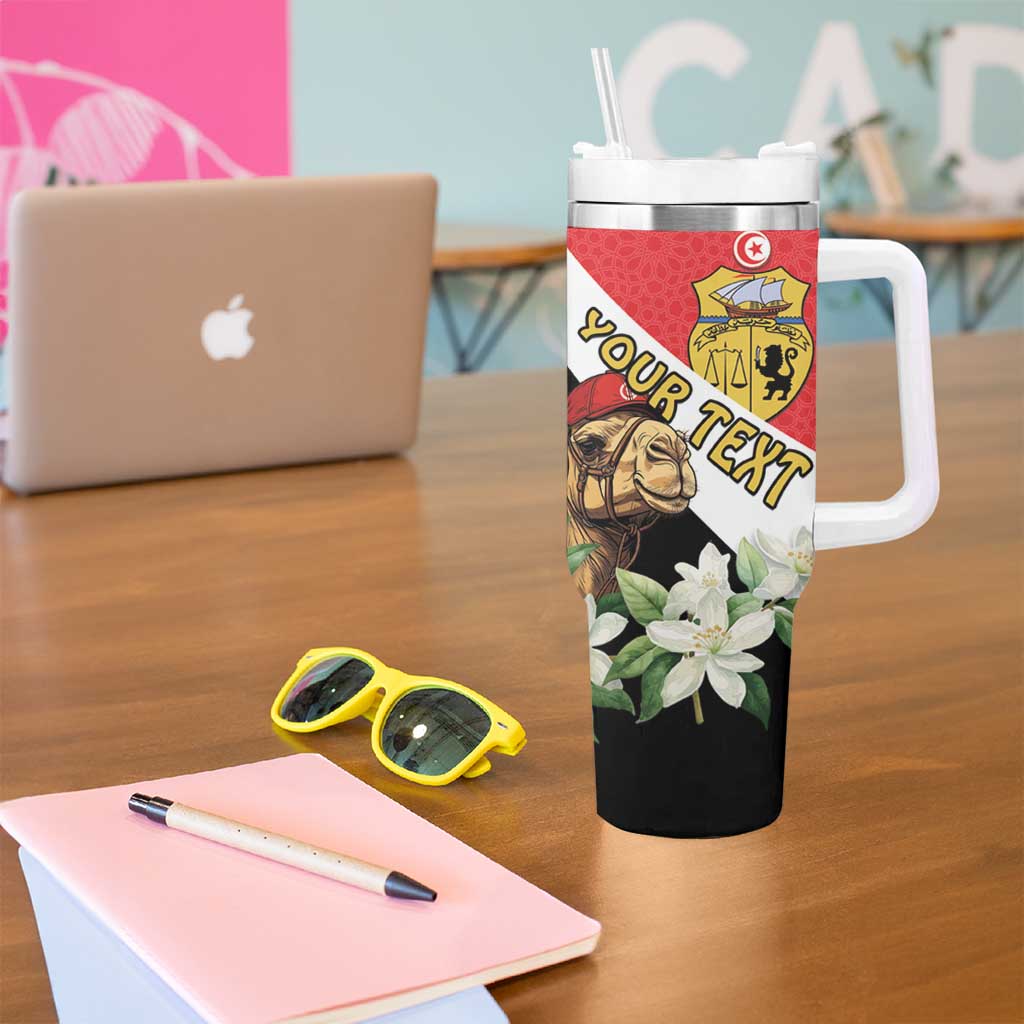 Personalised Tunisia Tumbler With Handle Camelus Dromedarius With Jasmine
