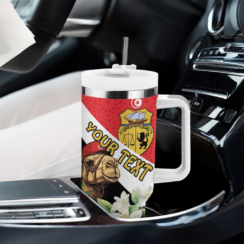 Personalised Tunisia Tumbler With Handle Camelus Dromedarius With Jasmine