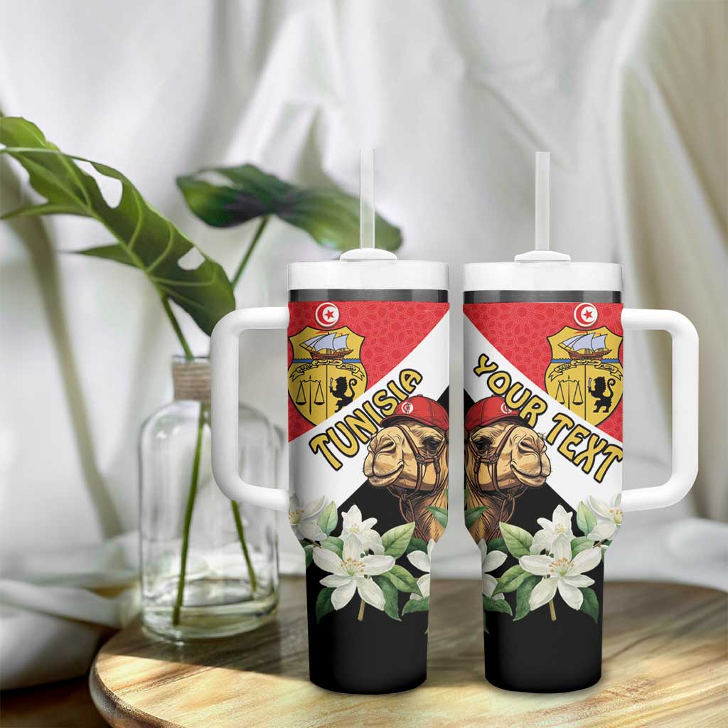 Personalised Tunisia Tumbler With Handle Camelus Dromedarius With Jasmine