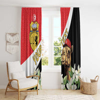 Personalised Tunisia Window Curtain Camelus Dromedarius With Jasmine - Wonder Print Shop