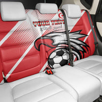 Custom Tunisia Football Back Car Seat Cover Eagle Mascot - Sporty Style