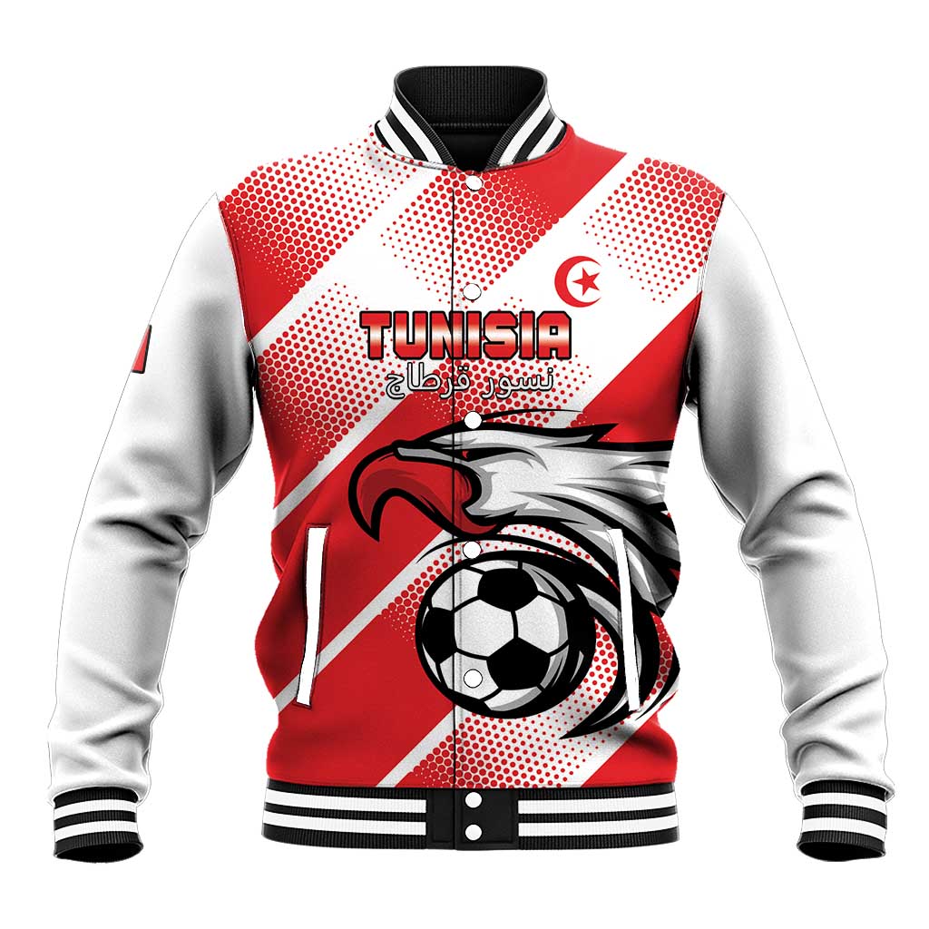 Custom Tunisia Football Baseball Jacket Eagle Mascot - Sporty Style