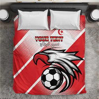 Custom Tunisia Football Bedding Set Eagle Mascot - Sporty Style