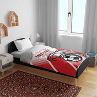 Custom Tunisia Football Bedding Set Eagle Mascot - Sporty Style