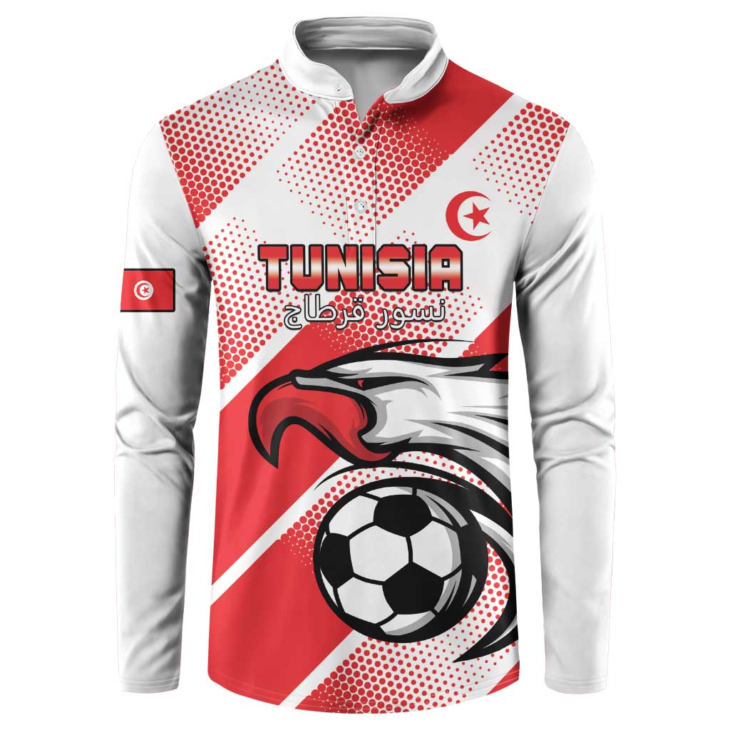 Custom Tunisia Football Button Sweatshirt Eagle Mascot - Sporty Style
