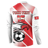 Custom Tunisia Football Button Sweatshirt Eagle Mascot - Sporty Style