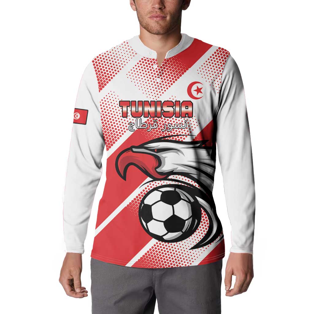 Custom Tunisia Football Button Sweatshirt Eagle Mascot - Sporty Style