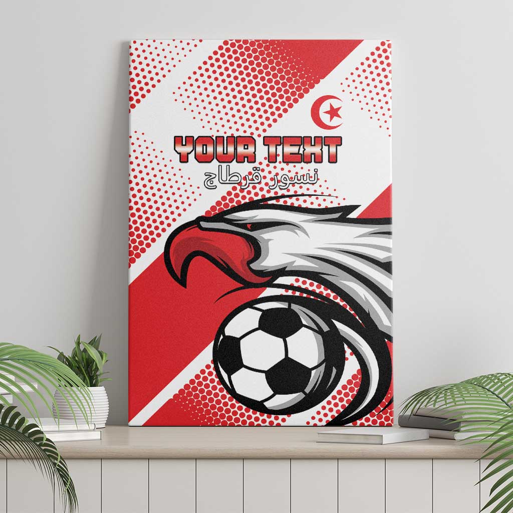 Custom Tunisia Football Canvas Wall Art Eagle Mascot - Sporty Style