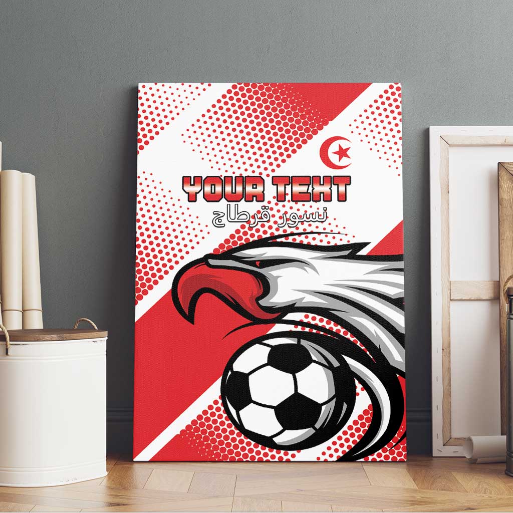 Custom Tunisia Football Canvas Wall Art Eagle Mascot - Sporty Style