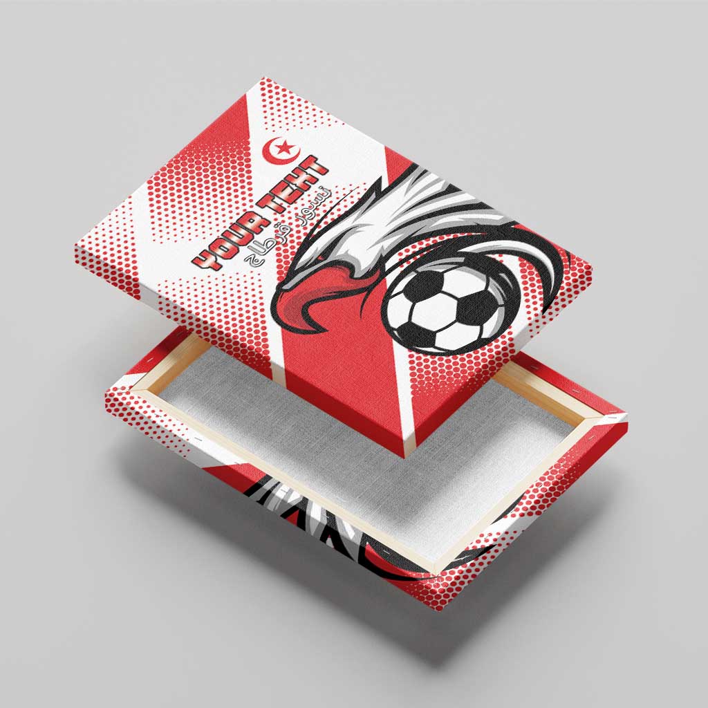 Custom Tunisia Football Canvas Wall Art Eagle Mascot - Sporty Style