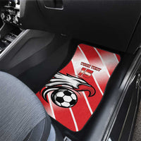 Custom Tunisia Football Car Mats Eagle Mascot - Sporty Style