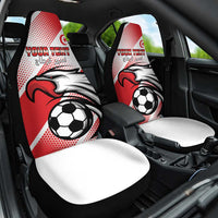 Custom Tunisia Football Car Seat Cover Eagle Mascot - Sporty Style