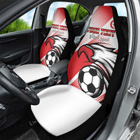 Custom Tunisia Football Car Seat Cover Eagle Mascot - Sporty Style