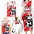 Custom Tunisia Football Family Matching Long Sleeve Bodycon Dress and Hawaiian Shirt Eagle Mascot - Sporty Style