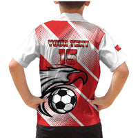 Custom Tunisia Football Family Matching Mermaid Dress and Hawaiian Shirt Eagle Mascot - Sporty Style