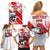 Custom Tunisia Football Family Matching Off Shoulder Short Dress and Hawaiian Shirt Eagle Mascot - Sporty Style
