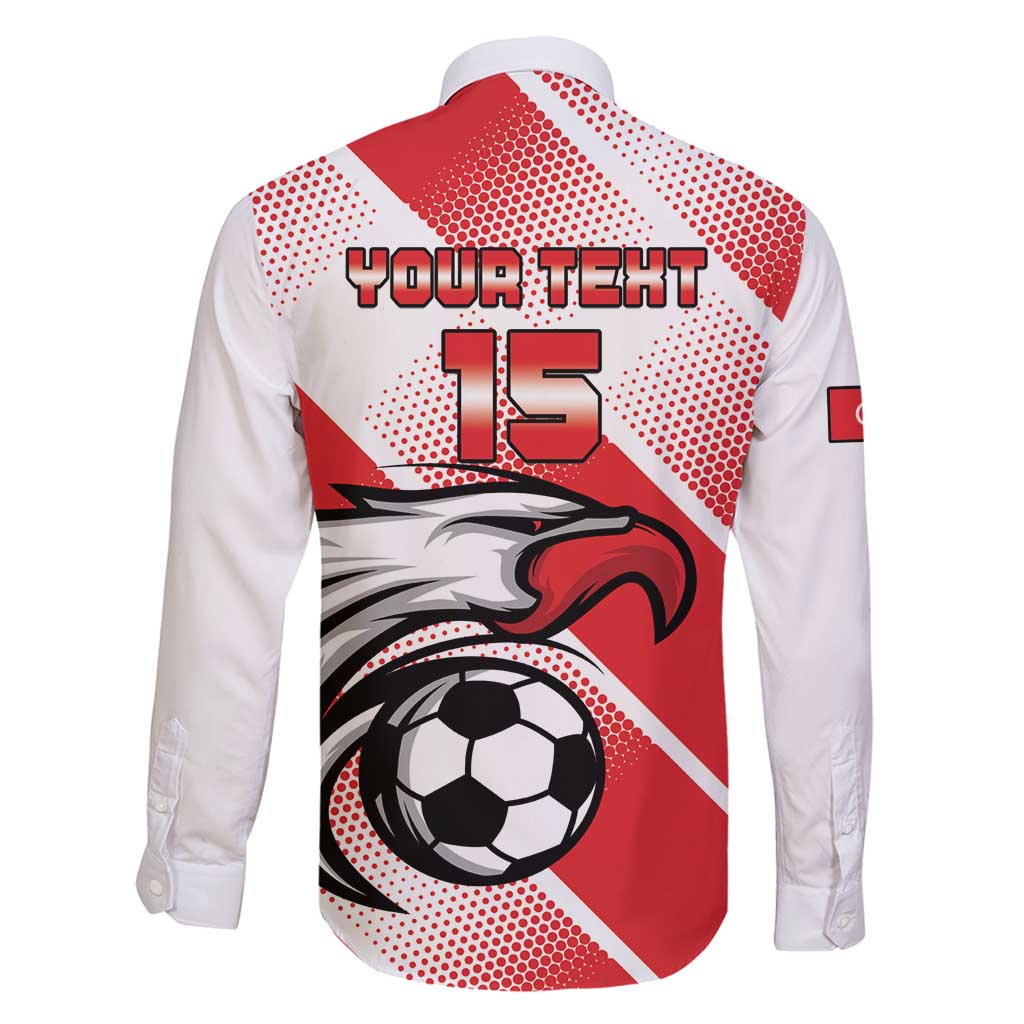 Custom Tunisia Football Family Matching Off Shoulder Short Dress and Hawaiian Shirt Eagle Mascot - Sporty Style