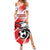 Custom Tunisia Football Family Matching Summer Maxi Dress and Hawaiian Shirt Eagle Mascot - Sporty Style