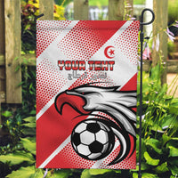 Custom Tunisia Football Garden Flag Eagle Mascot - Sporty Style