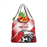 Custom Tunisia Football Grocery Bag Eagle Mascot - Sporty Style