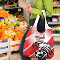Custom Tunisia Football Grocery Bag Eagle Mascot - Sporty Style