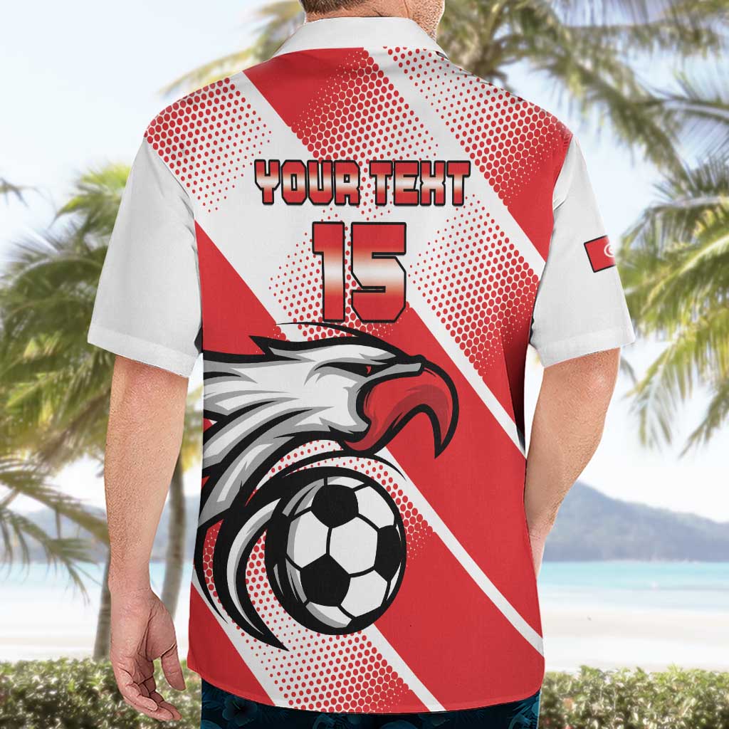 Custom Tunisia Football Hawaiian Shirt Eagle Mascot - Sporty Style