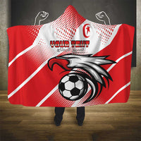 Custom Tunisia Football Hooded Blanket Eagle Mascot - Sporty Style