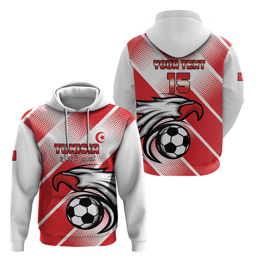 Custom Tunisia Football Hoodie Eagle Mascot - Sporty Style