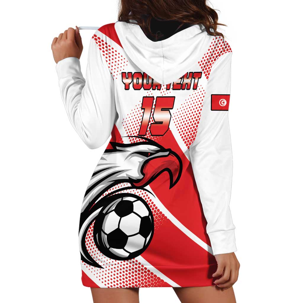 Custom Tunisia Football Hoodie Dress Eagle Mascot - Sporty Style