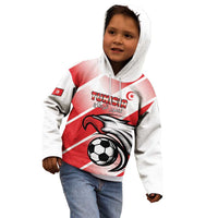 Custom Tunisia Football Kid Hoodie Eagle Mascot - Sporty Style