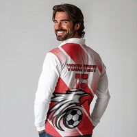 Custom Tunisia Football Long Sleeve Polo Shirt Eagle Mascot - Sporty Style