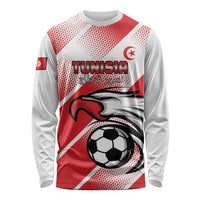 Custom Tunisia Football Long Sleeve Shirt Eagle Mascot - Sporty Style