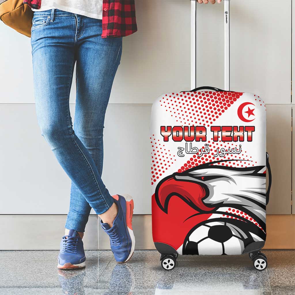Custom Tunisia Football Luggage Cover Eagle Mascot - Sporty Style
