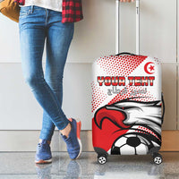 Custom Tunisia Football Luggage Cover Eagle Mascot - Sporty Style