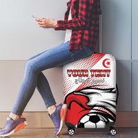 Custom Tunisia Football Luggage Cover Eagle Mascot - Sporty Style
