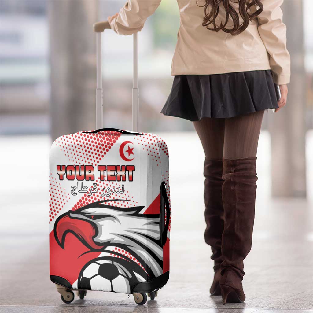 Custom Tunisia Football Luggage Cover Eagle Mascot - Sporty Style
