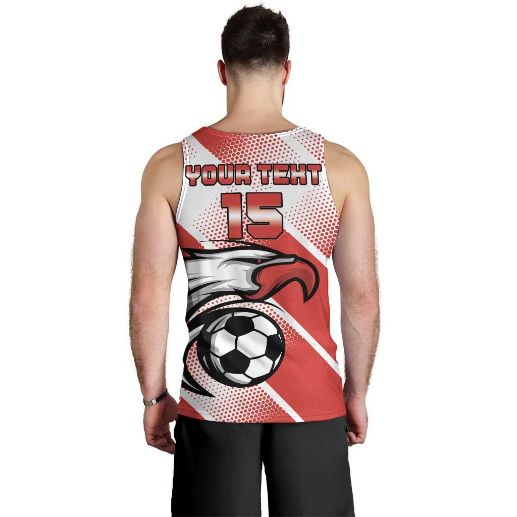 Custom Tunisia Football Men Tank Top Eagle Mascot - Sporty Style