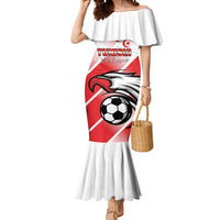 Custom Tunisia Football Mermaid Dress Eagle Mascot - Sporty Style