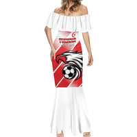 Custom Tunisia Football Mermaid Dress Eagle Mascot - Sporty Style