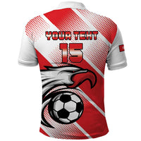 Custom Tunisia Football Polo Shirt Eagle Mascot - Sporty Style
