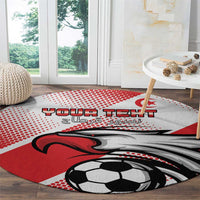 Custom Tunisia Football Round Carpet Eagle Mascot - Sporty Style