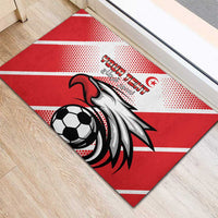 Custom Tunisia Football Rubber Doormat Eagle Mascot - Sporty Style
