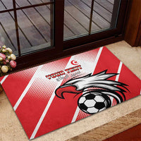 Custom Tunisia Football Rubber Doormat Eagle Mascot - Sporty Style