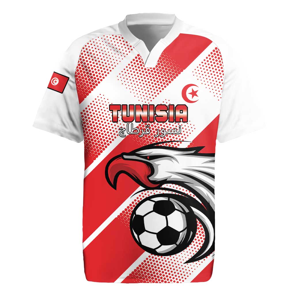 Custom Tunisia Football Rugby Jersey Eagle Mascot - Sporty Style