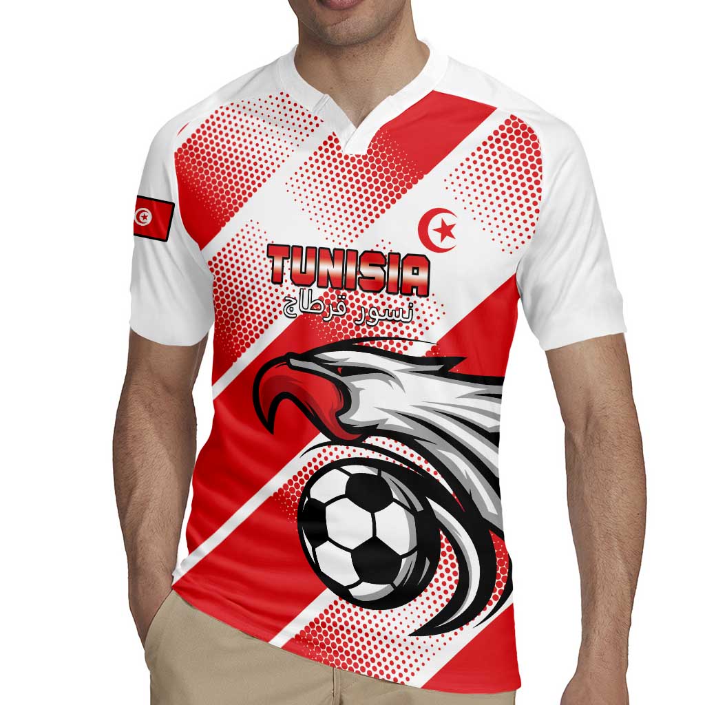 Custom Tunisia Football Rugby Jersey Eagle Mascot - Sporty Style