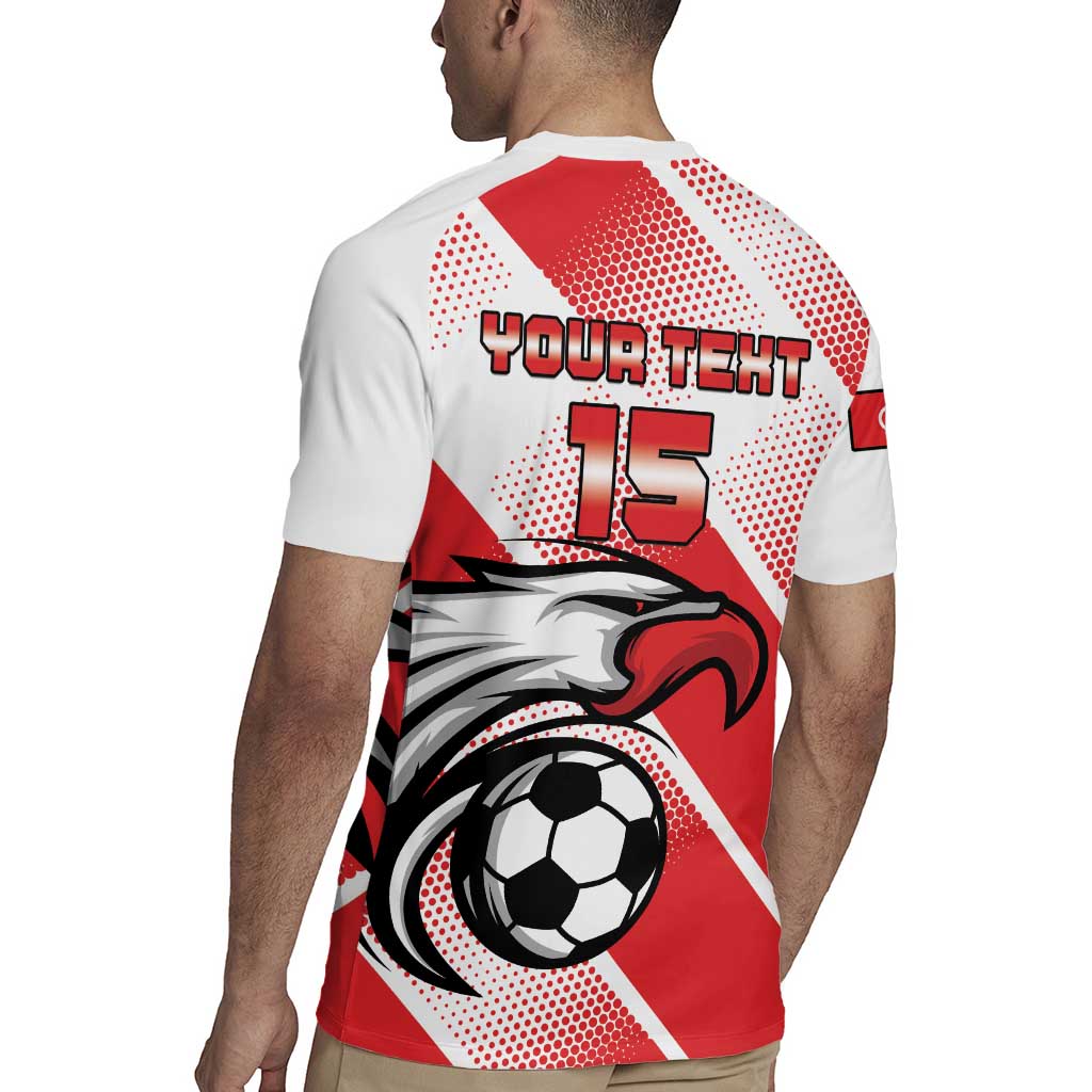 Custom Tunisia Football Rugby Jersey Eagle Mascot - Sporty Style
