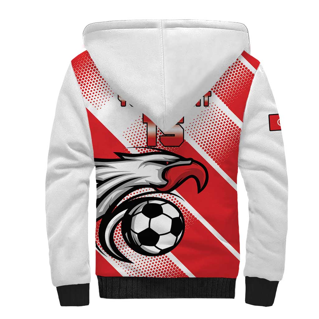 Custom Tunisia Football Sherpa Hoodie Eagle Mascot - Sporty Style