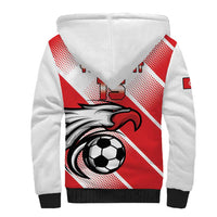 Custom Tunisia Football Sherpa Hoodie Eagle Mascot - Sporty Style
