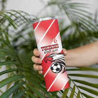 Custom Tunisia Football Skinny Tumbler Eagle Mascot - Sporty Style