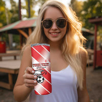 Custom Tunisia Football Skinny Tumbler Eagle Mascot - Sporty Style